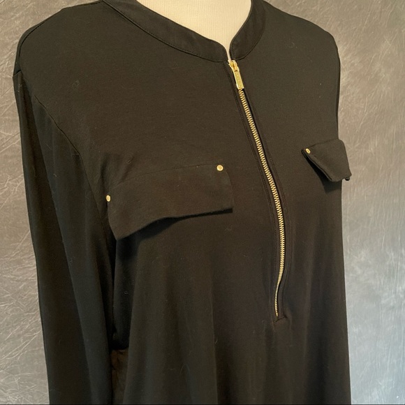 Calvin Klein Roll Sleeve Blouse - Picture 4 of 12